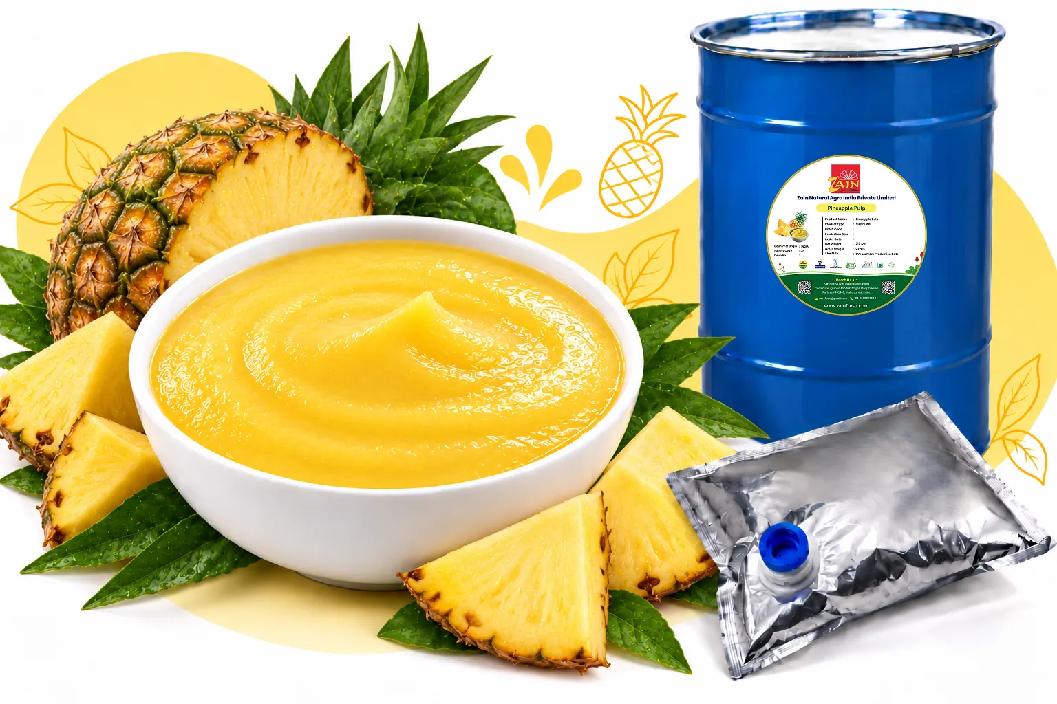 Aseptic Pineapple Pulp