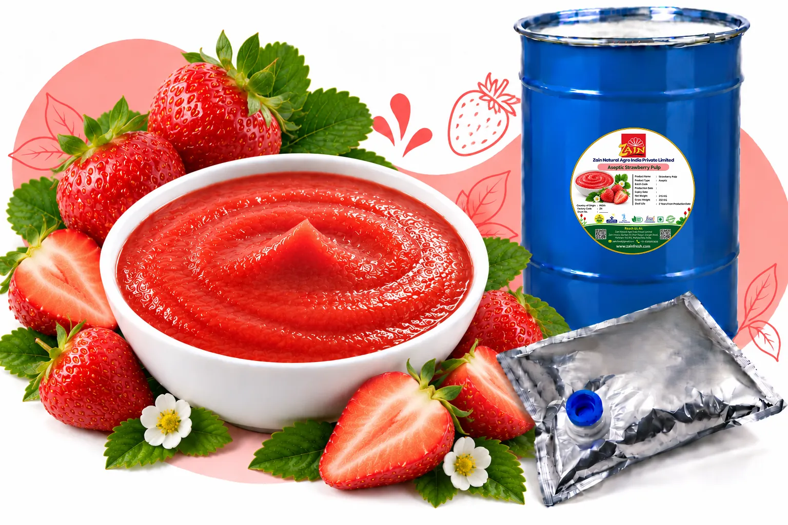 Aseptic Strawberry Pulp