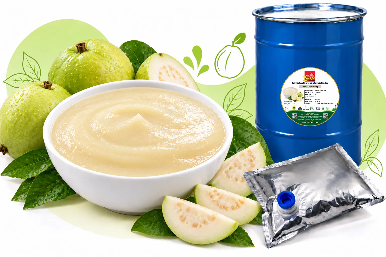 Aseptic White Guava Pulp